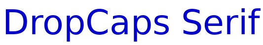DropCaps Serif fonte
